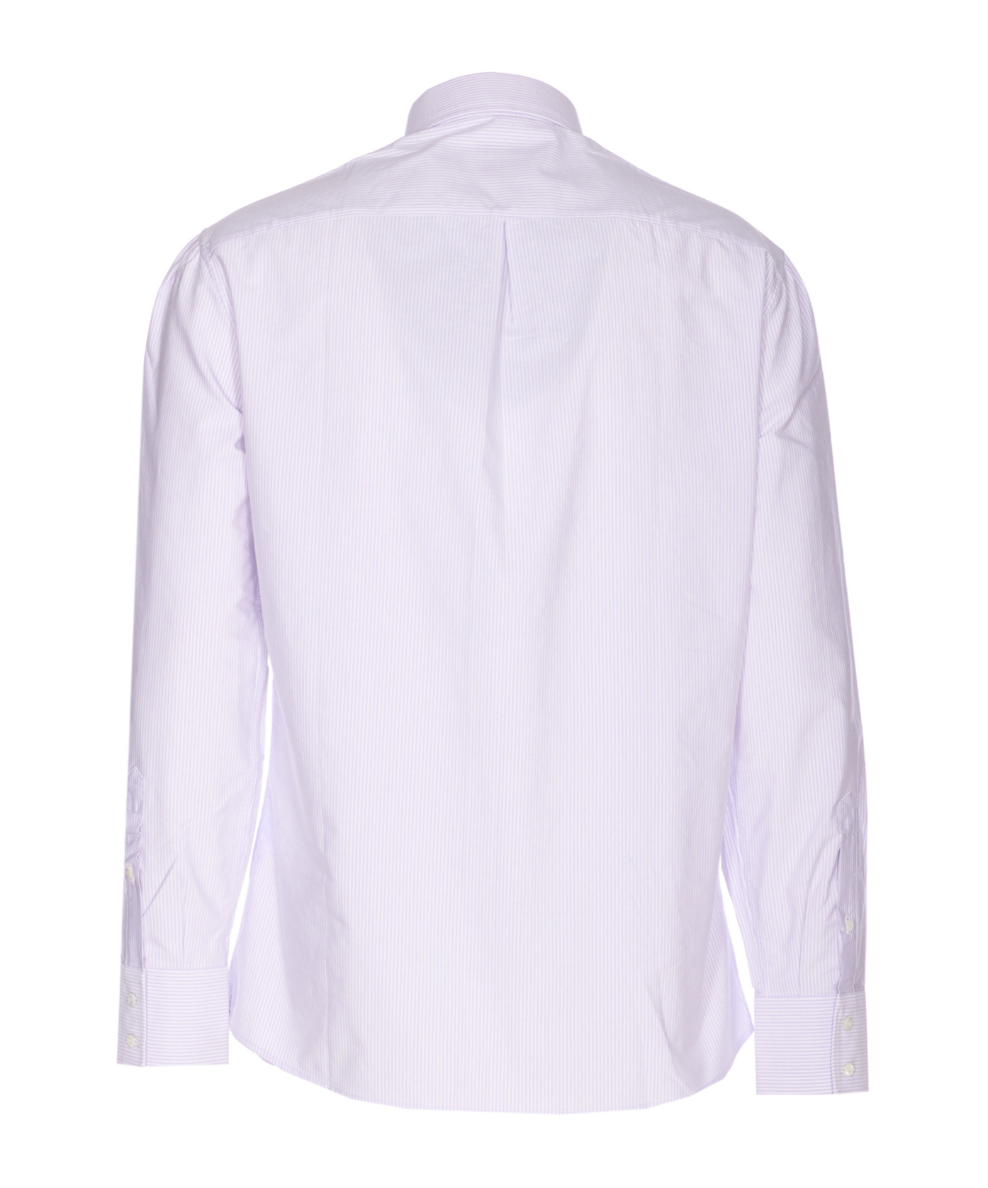 Brunello Cucinelli Striped Shirt With Long Sleeves And Regular Collar In Purple