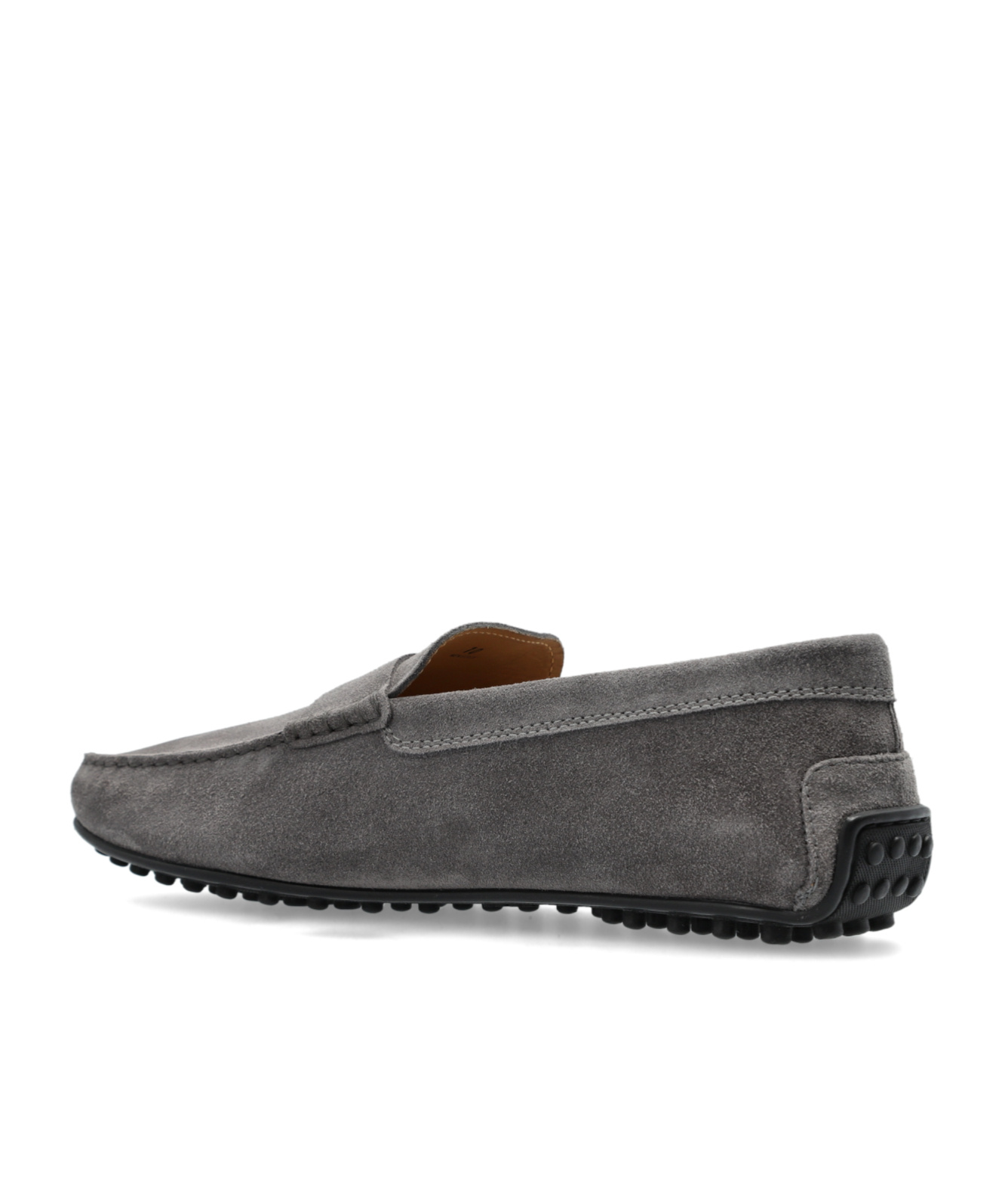 Tod's Round Head Loafer Shoes In Gray
