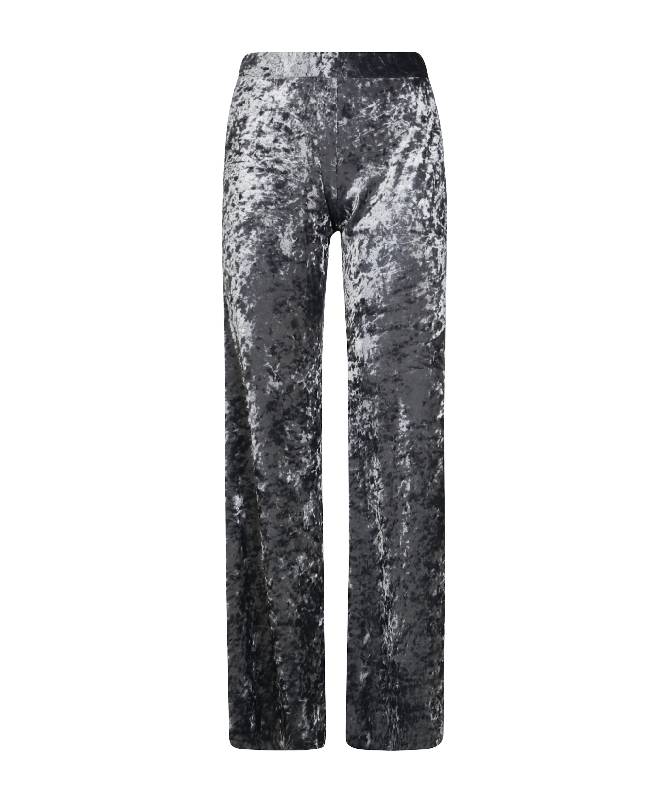 Forte Forte Iridescent Stretch Velvet High-waisted Pants In Multi