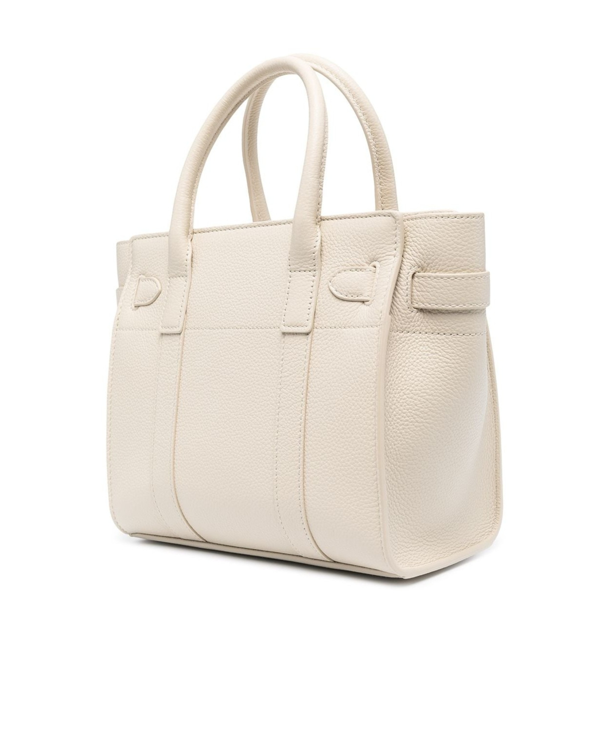 Mulberry Mini Bayswater Grained Tote In Nude