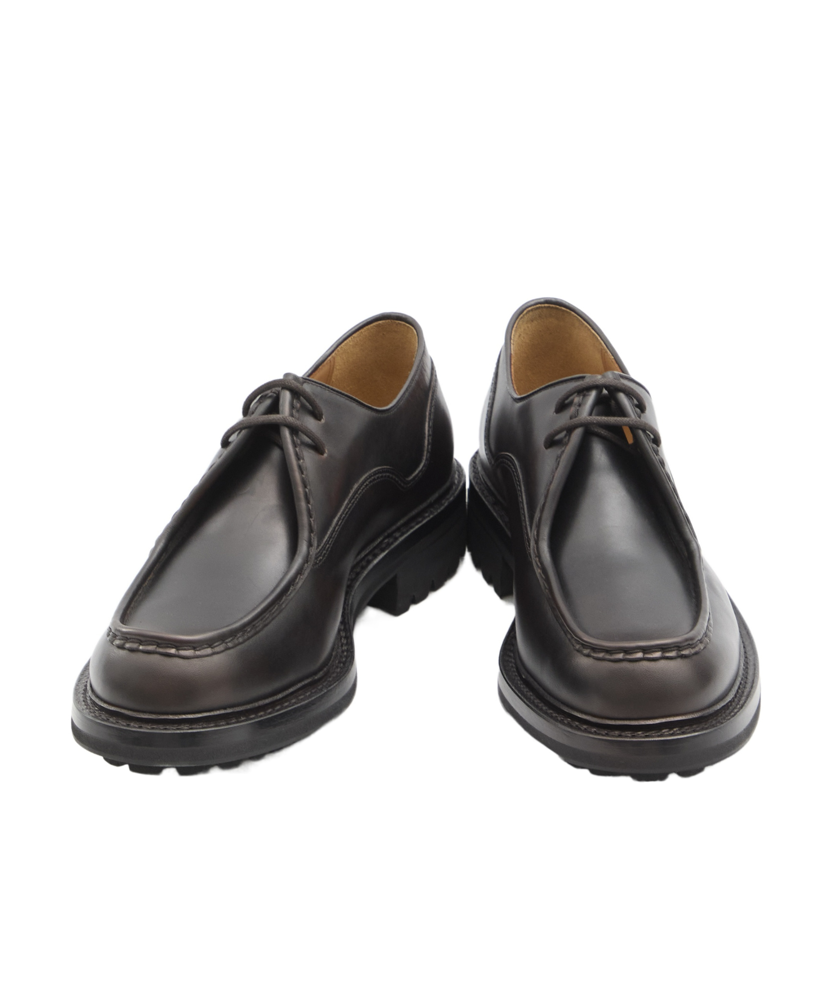 Church's Burnt Leather Lymington Lace Up Shoes In Black