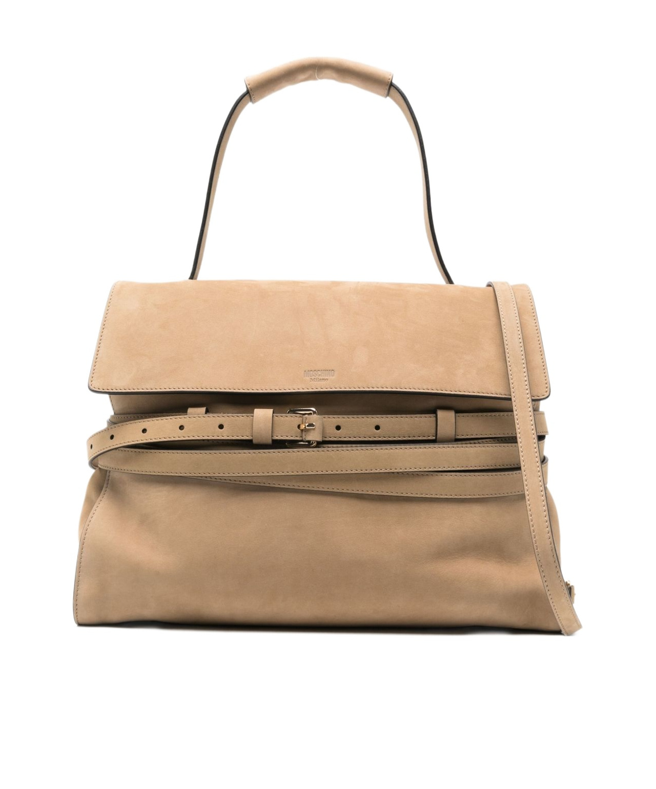 Moschino Versatile Tote Bag Adjustable Strap In Brown