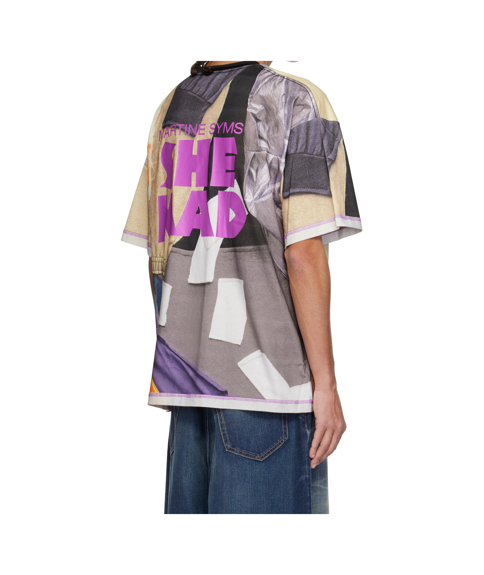 Perks And Mini Beige Martine Syms Edition 'she Mad' Specialty T-shirt In Nude