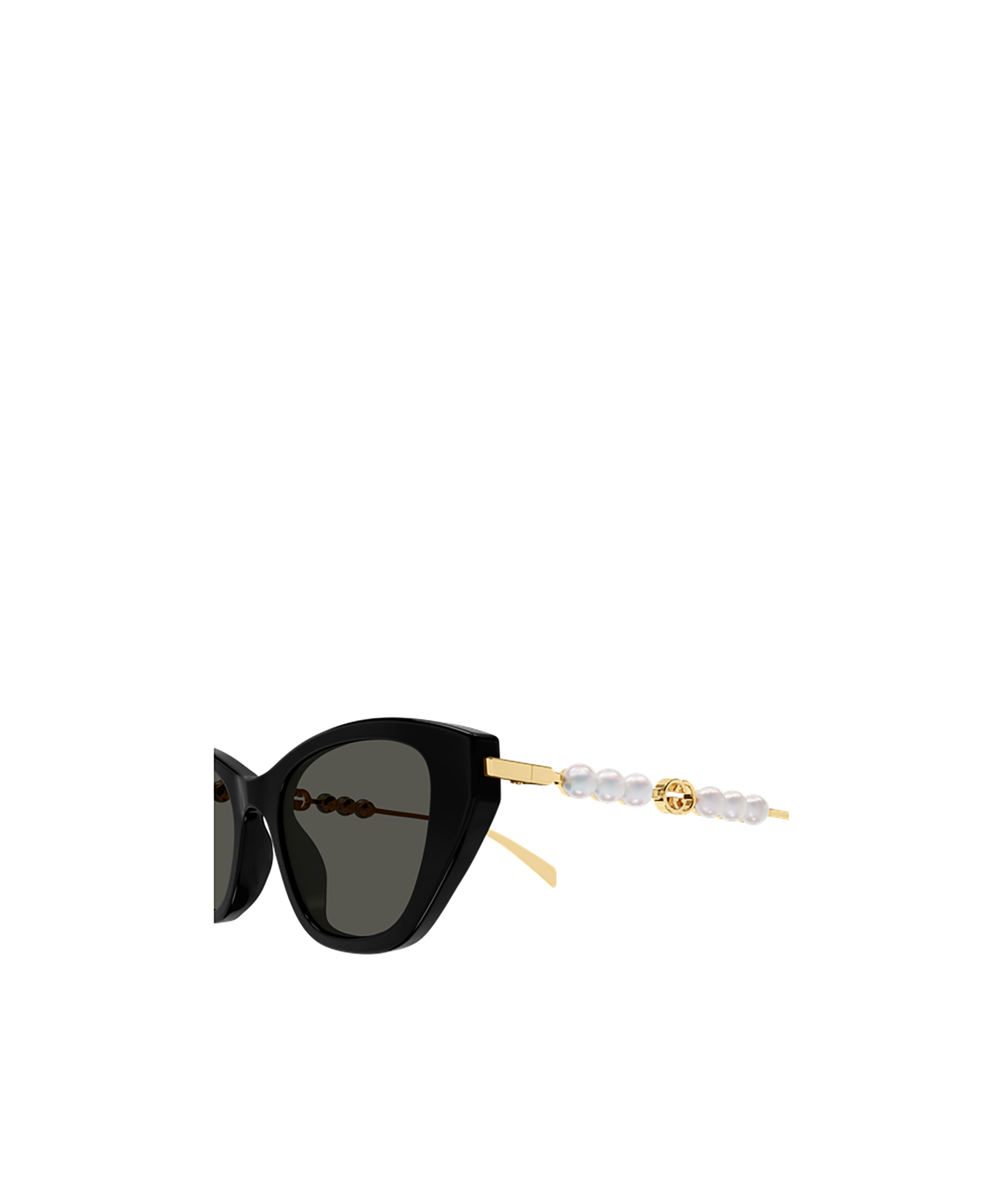 Gucci Pearl-embellished Cat-eye Sunglasses In Black