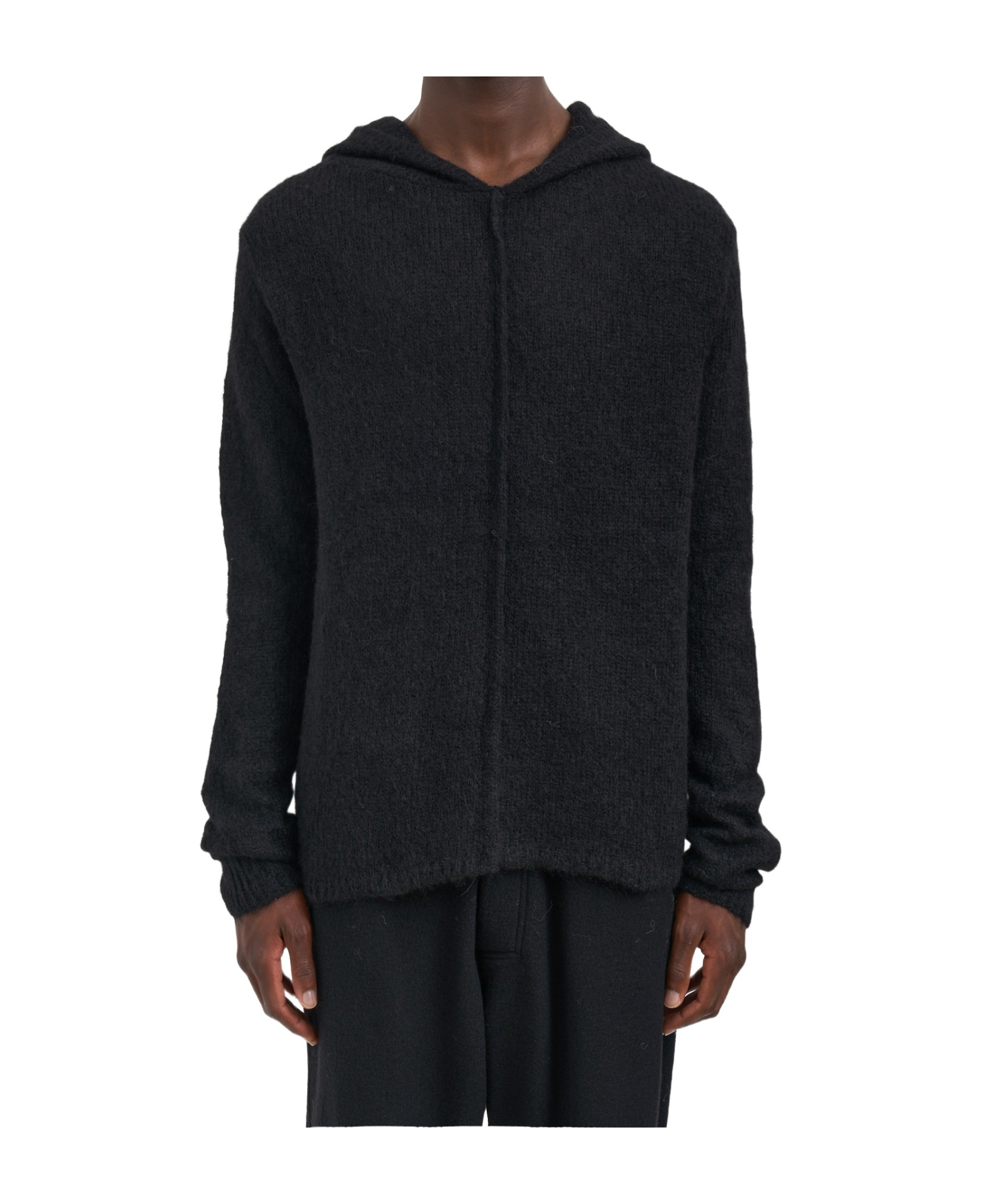 Thom Krom Hooded Sweater In Black