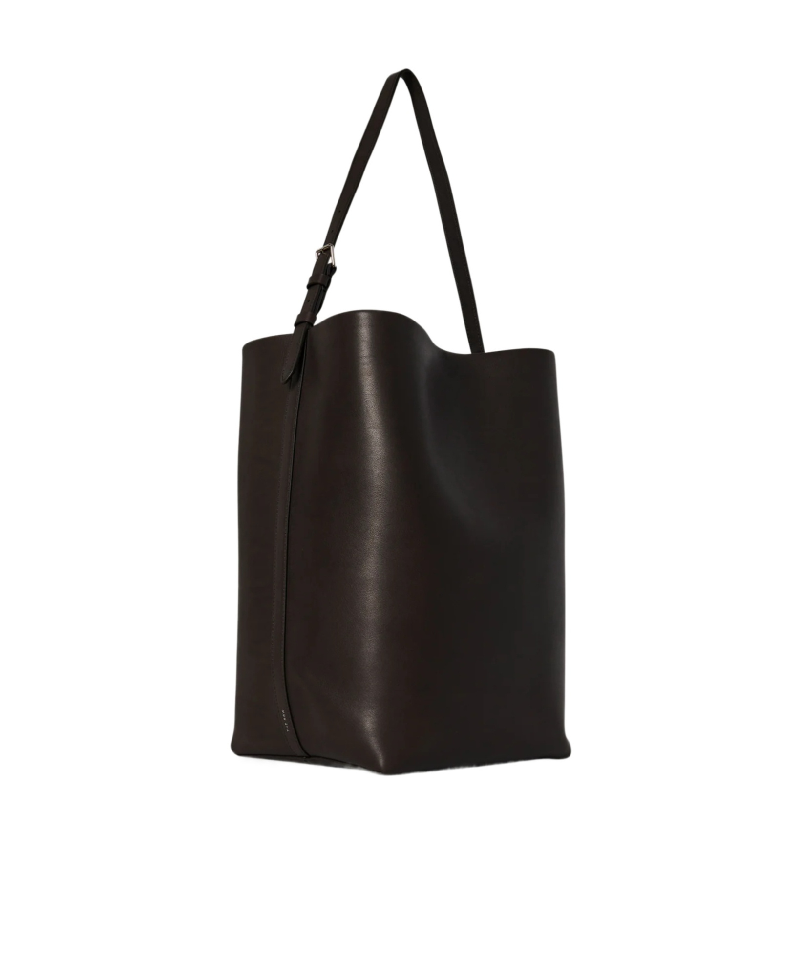 The Row Leather Shoulder Bag In Brown