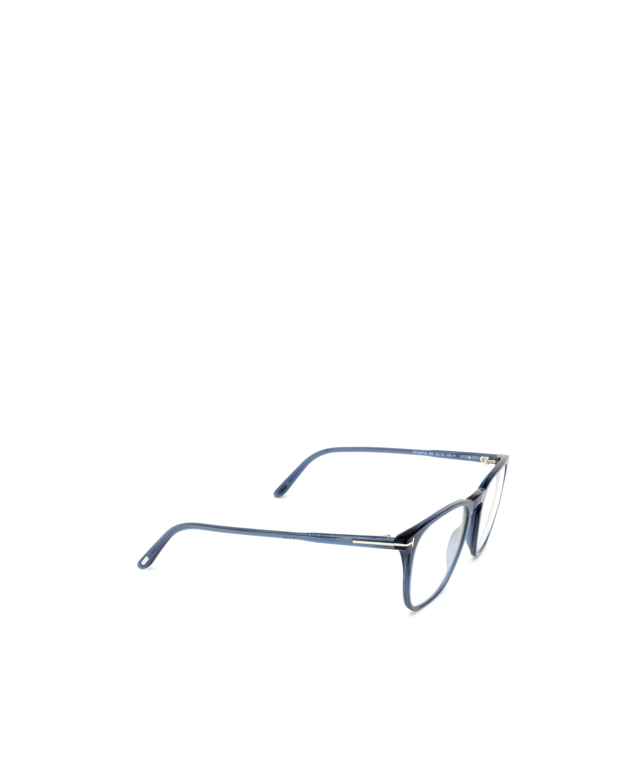 Tom Ford 50mm Round Blue Block Filter Optical Glasses In Blue