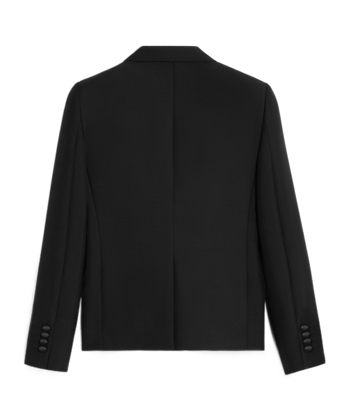 Shop Celine Short Tux Jacket In Wool And Mohair In Black
