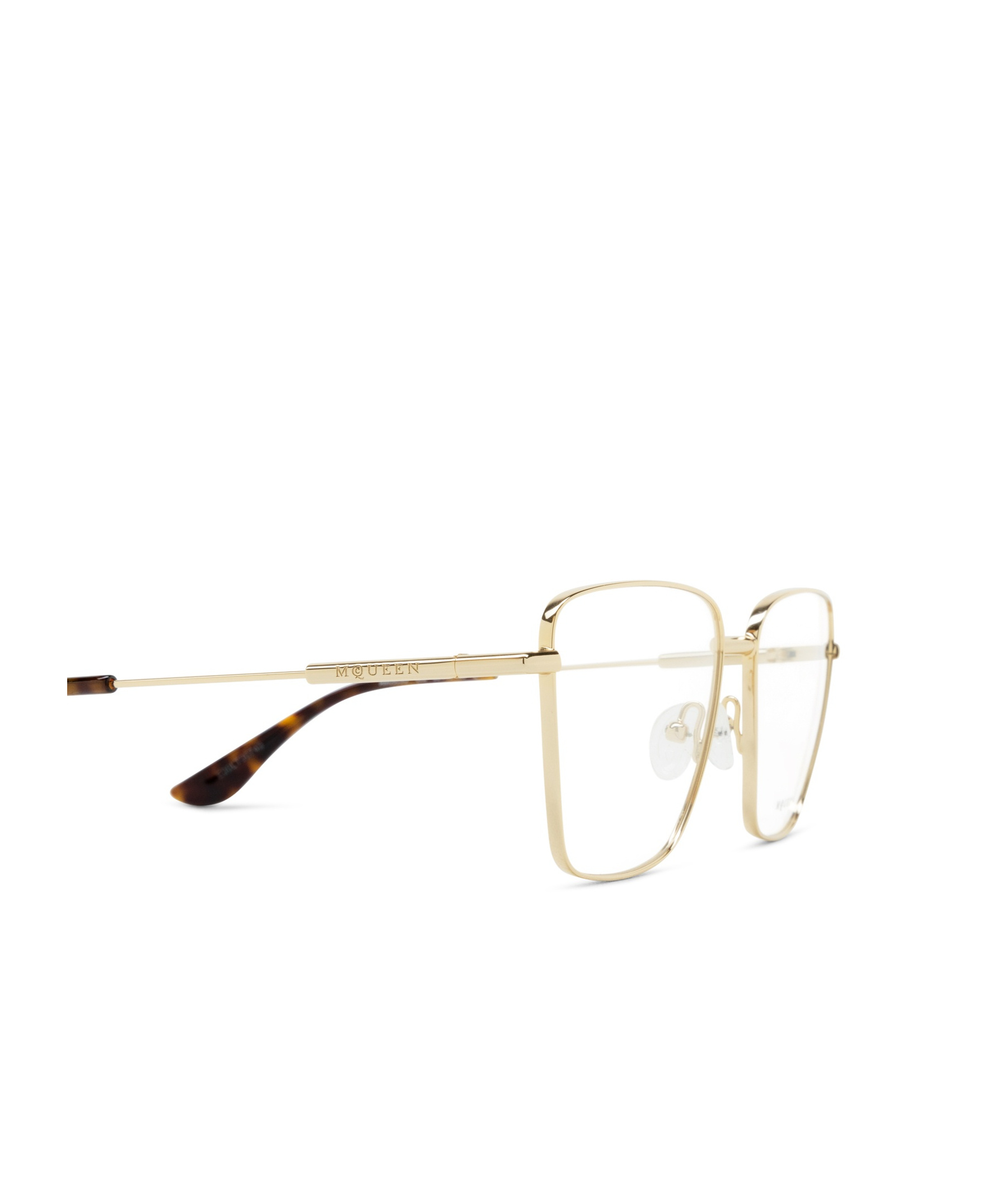 Alexander Mcqueen Framed Plain Mirror In Nude