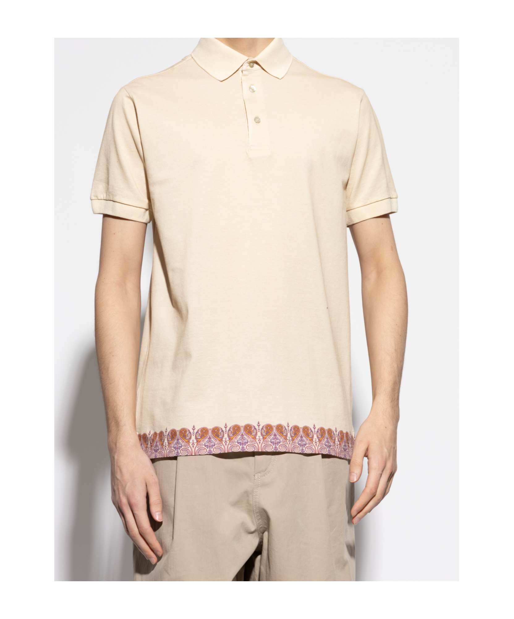 ETRO ETRO PAISLEY MOTIF-ADORNED POLO SHIRT