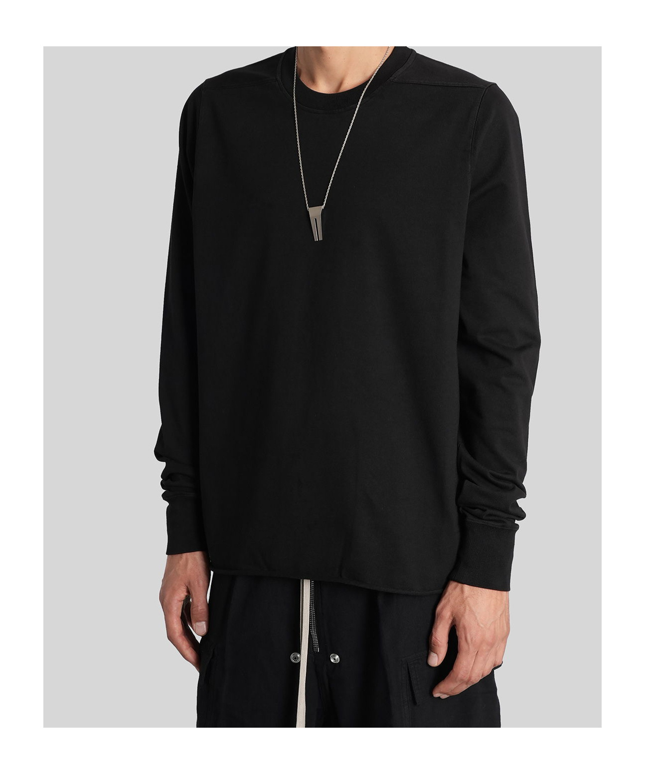 Rick Owens Drkshdw Black Hollywood Crewneck Sweatshirt In Black
