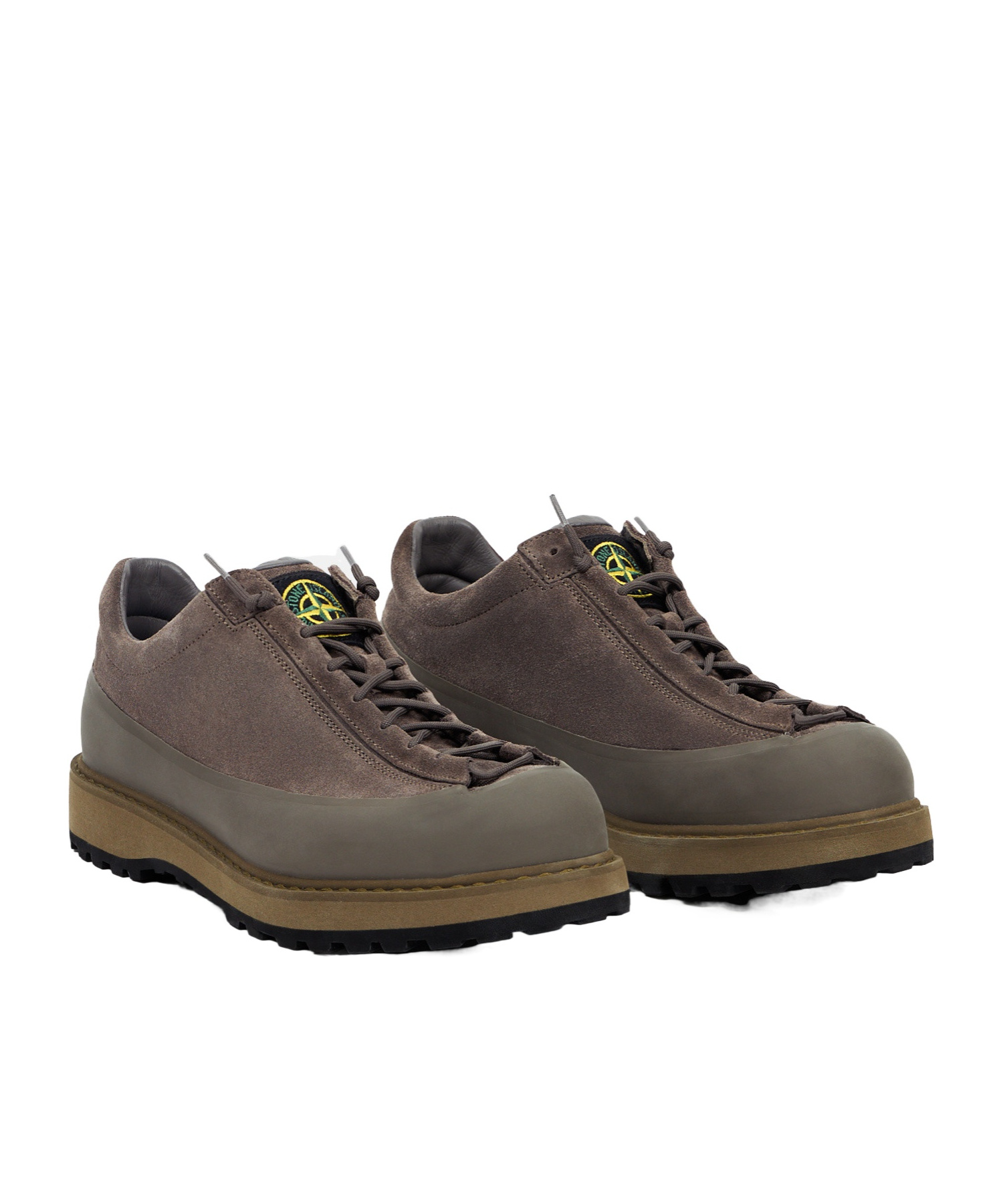 Stone Island Lace-up Suede Sneakers In Green