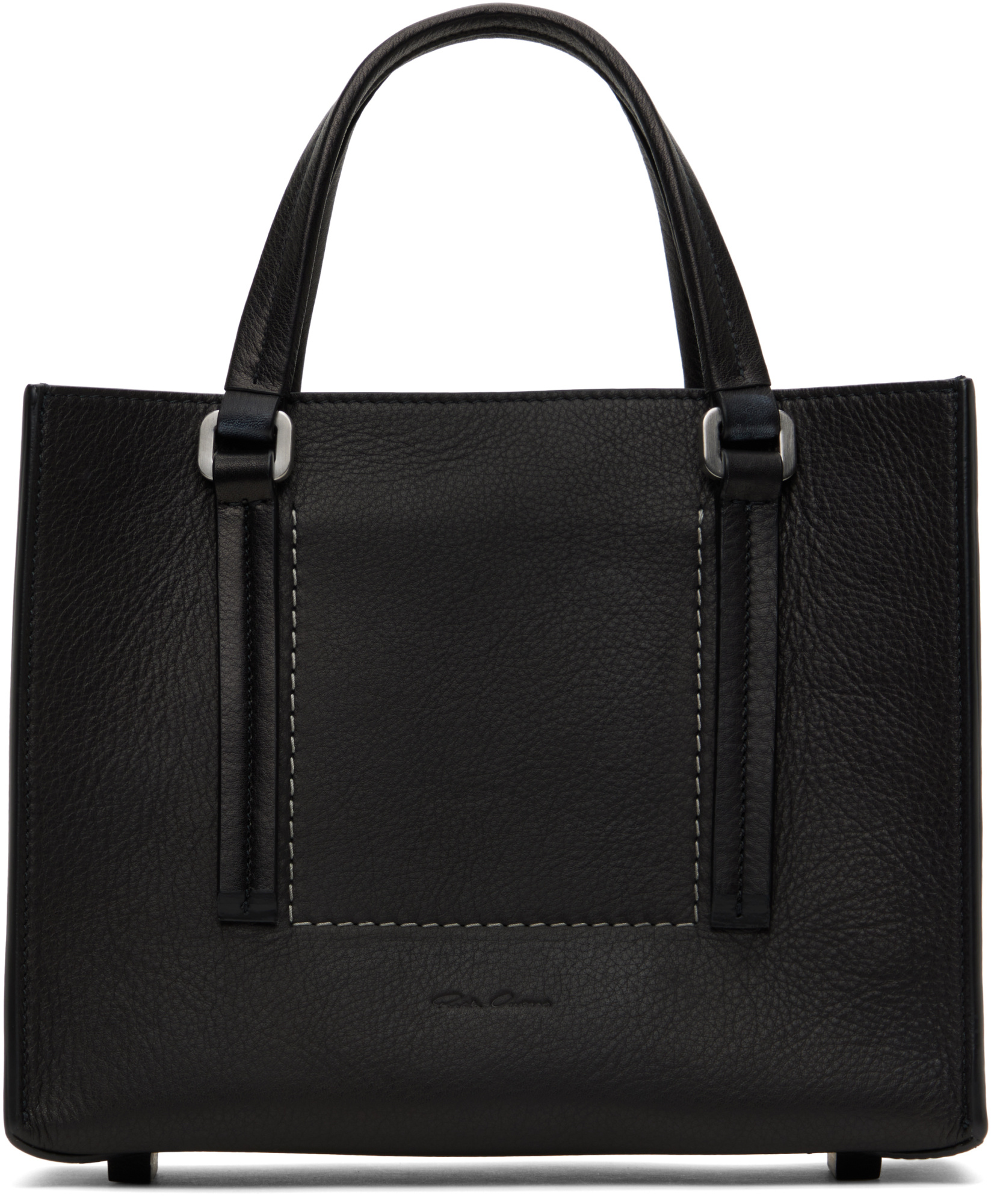 Rick Owens Stitching Detail Handbag In Black
