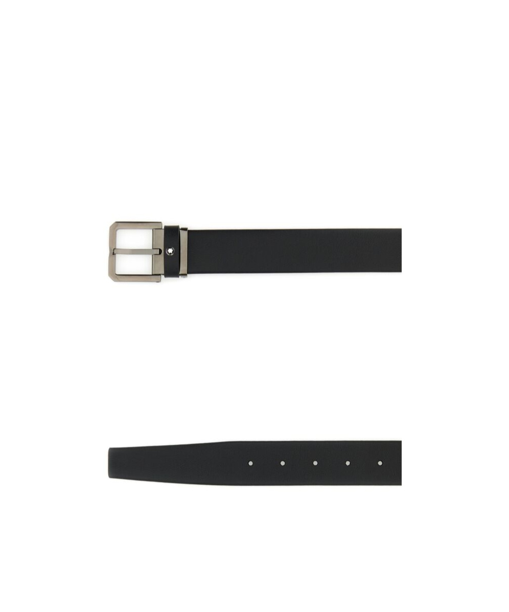 Montblanc Black Leather Belt