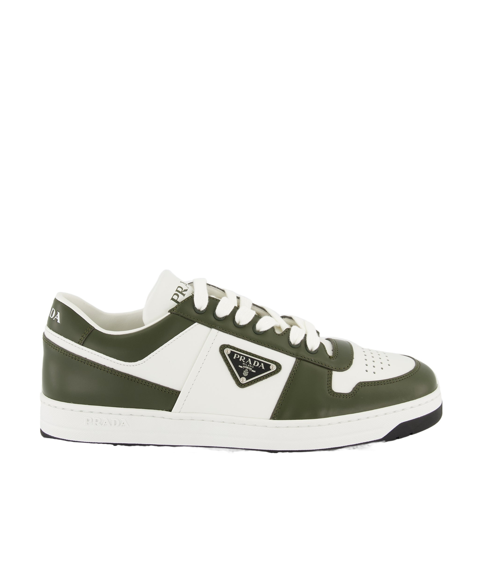 Prada Sneakers Downtown In Pelle Bicolor Uomo In Multi