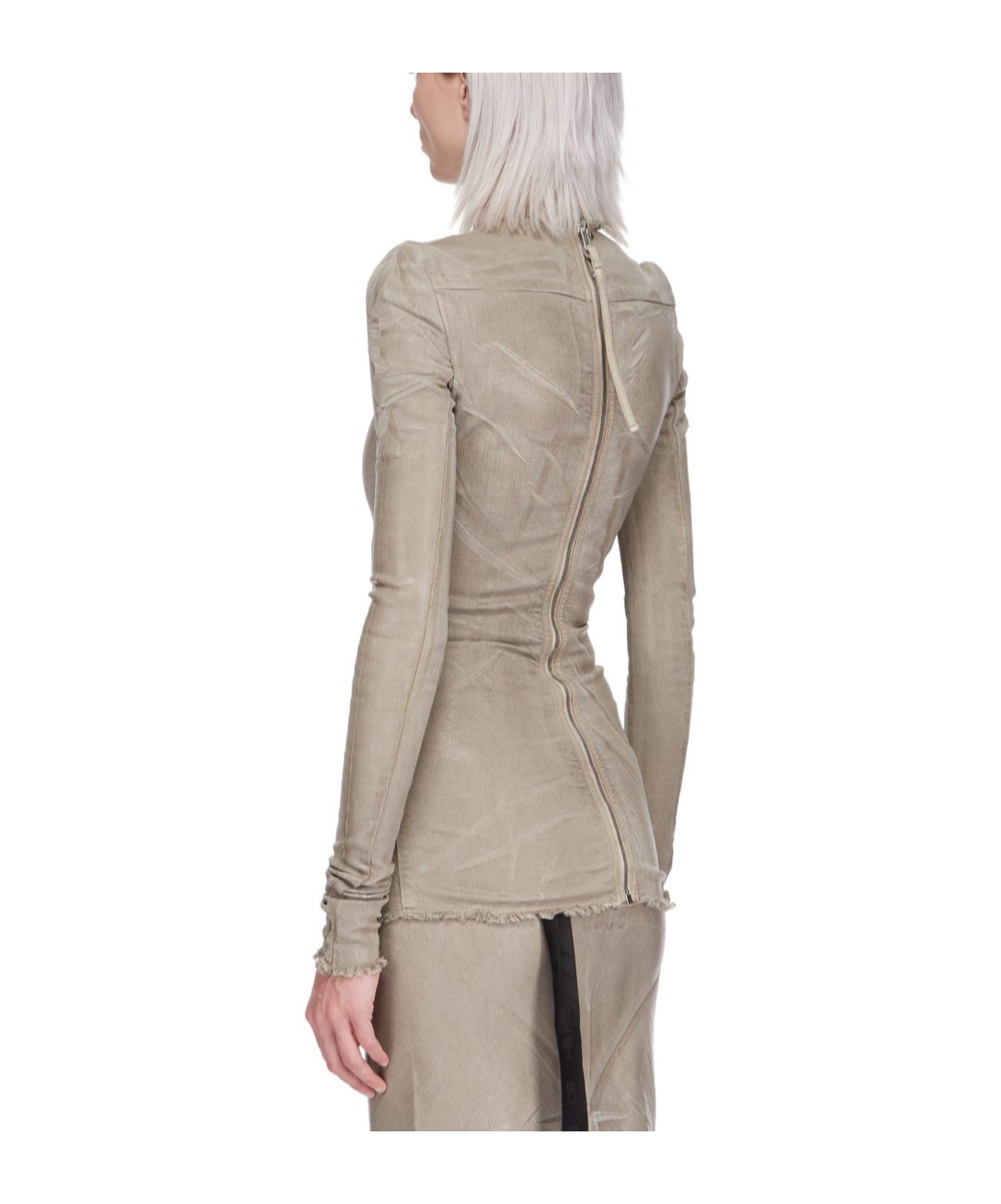 Rick Owens Drkshdw Edfu Denim Top In Gray