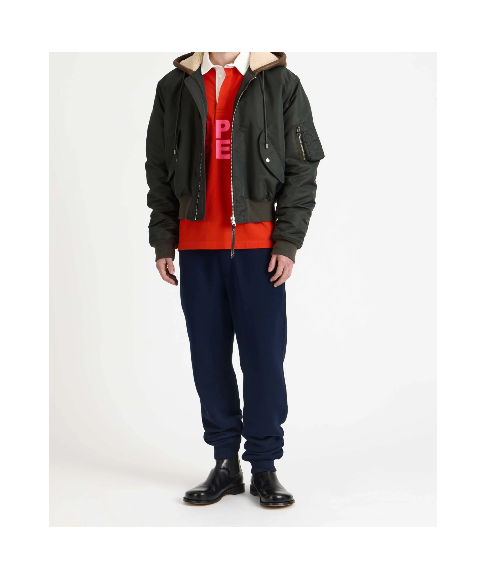 Jw Anderson Loafer Ankle Boots Round Toe Pull Tab In Black