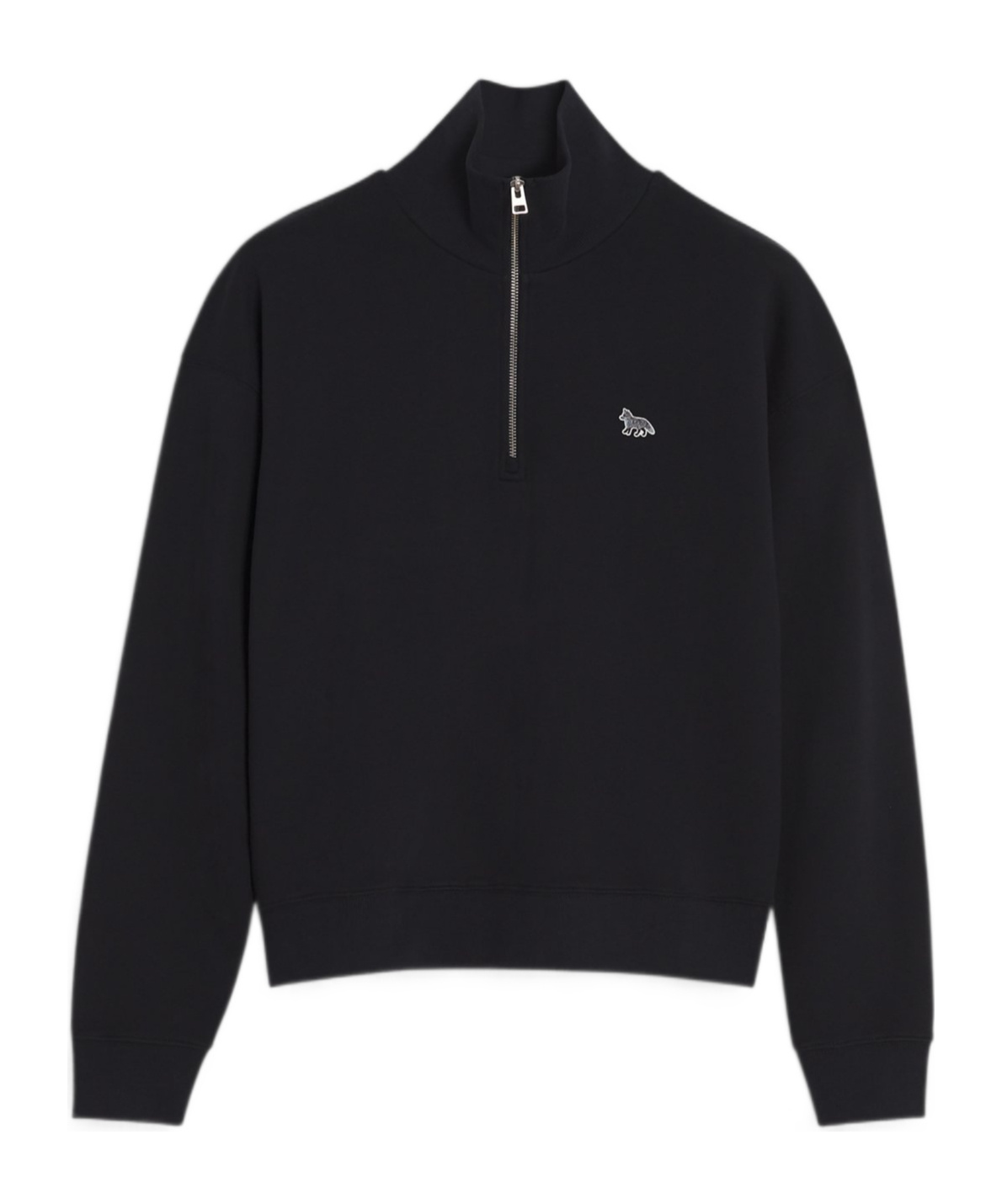 Shop Maison Kitsuné Baby Fox-patch Sweatshirt In Black