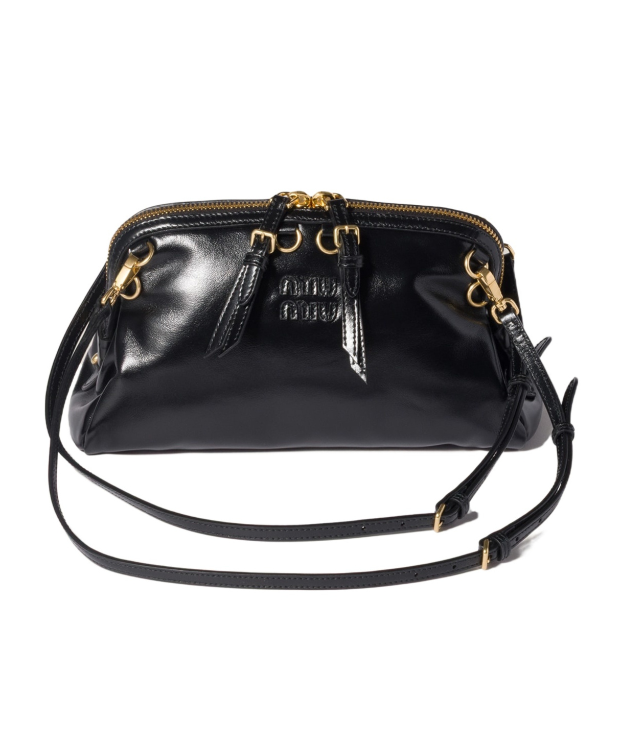 Miu Miu Leather Clutch In Black