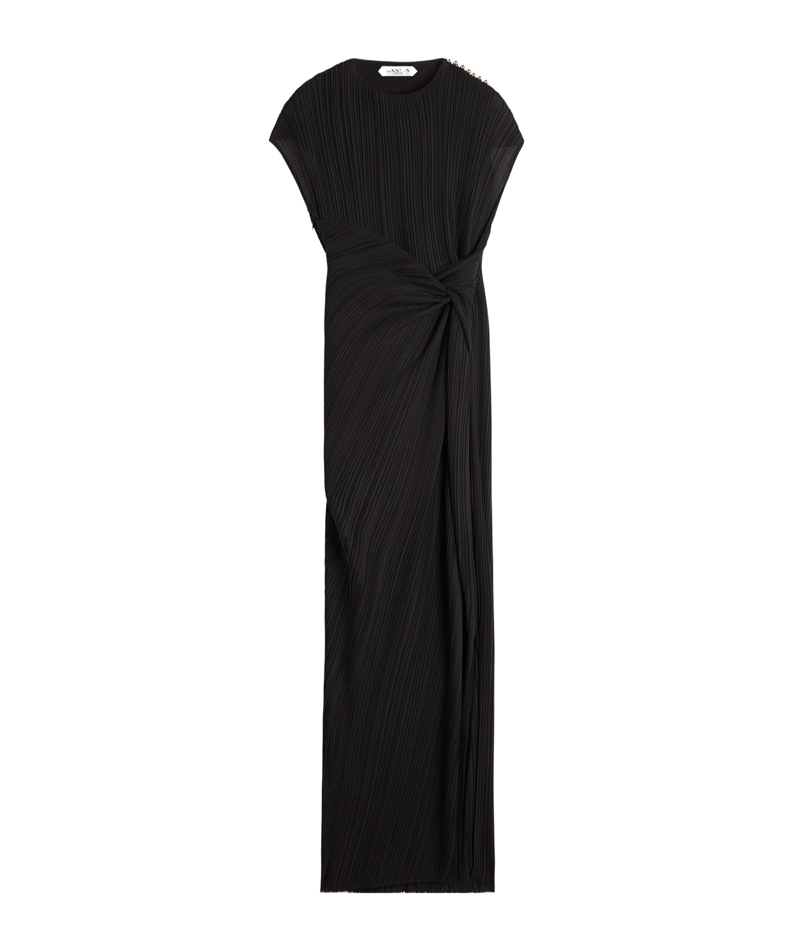 Lanvin Twist-detailing Midi Dress In Black