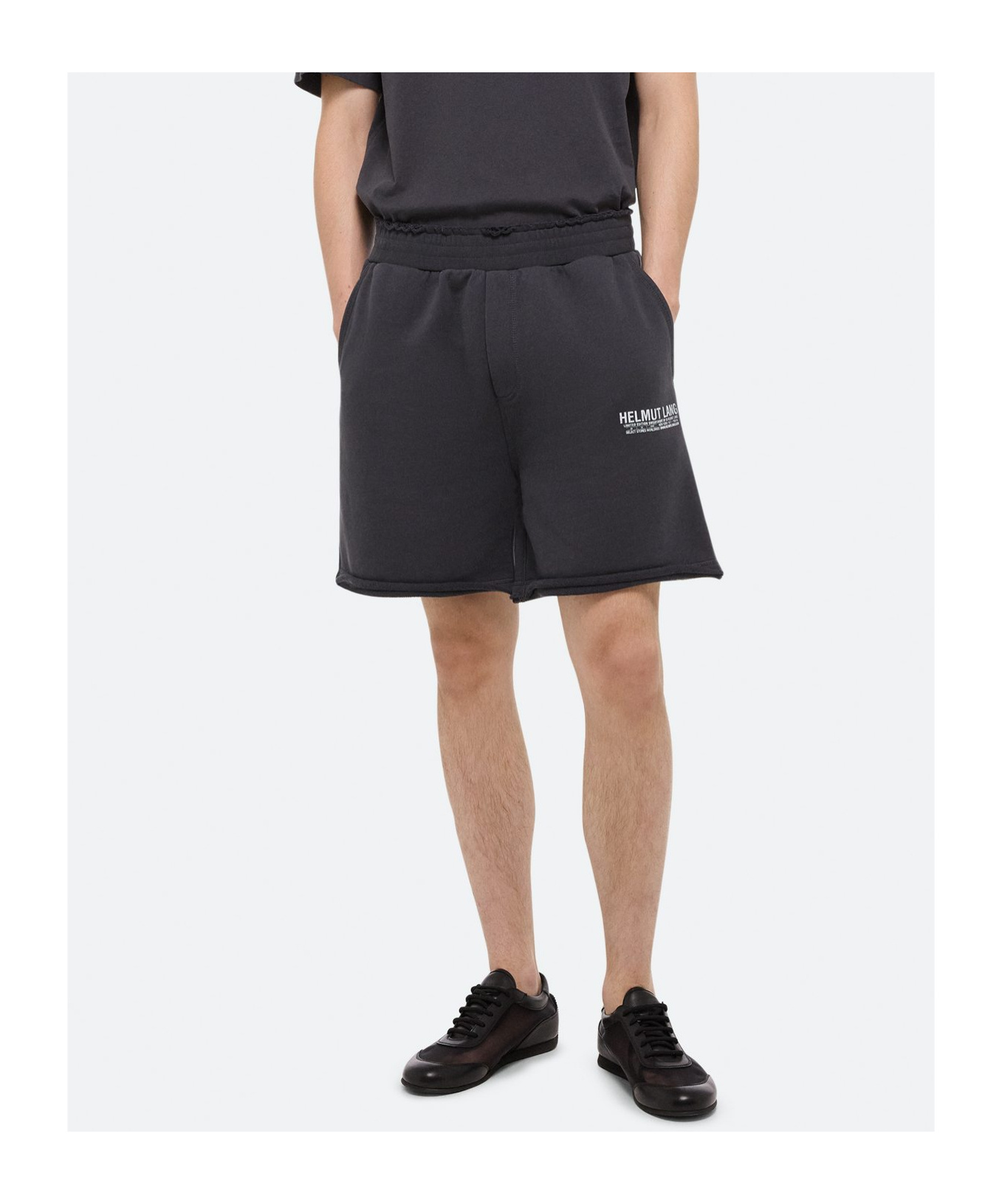 Helmut Lang Elastic Waist Shorts In Black