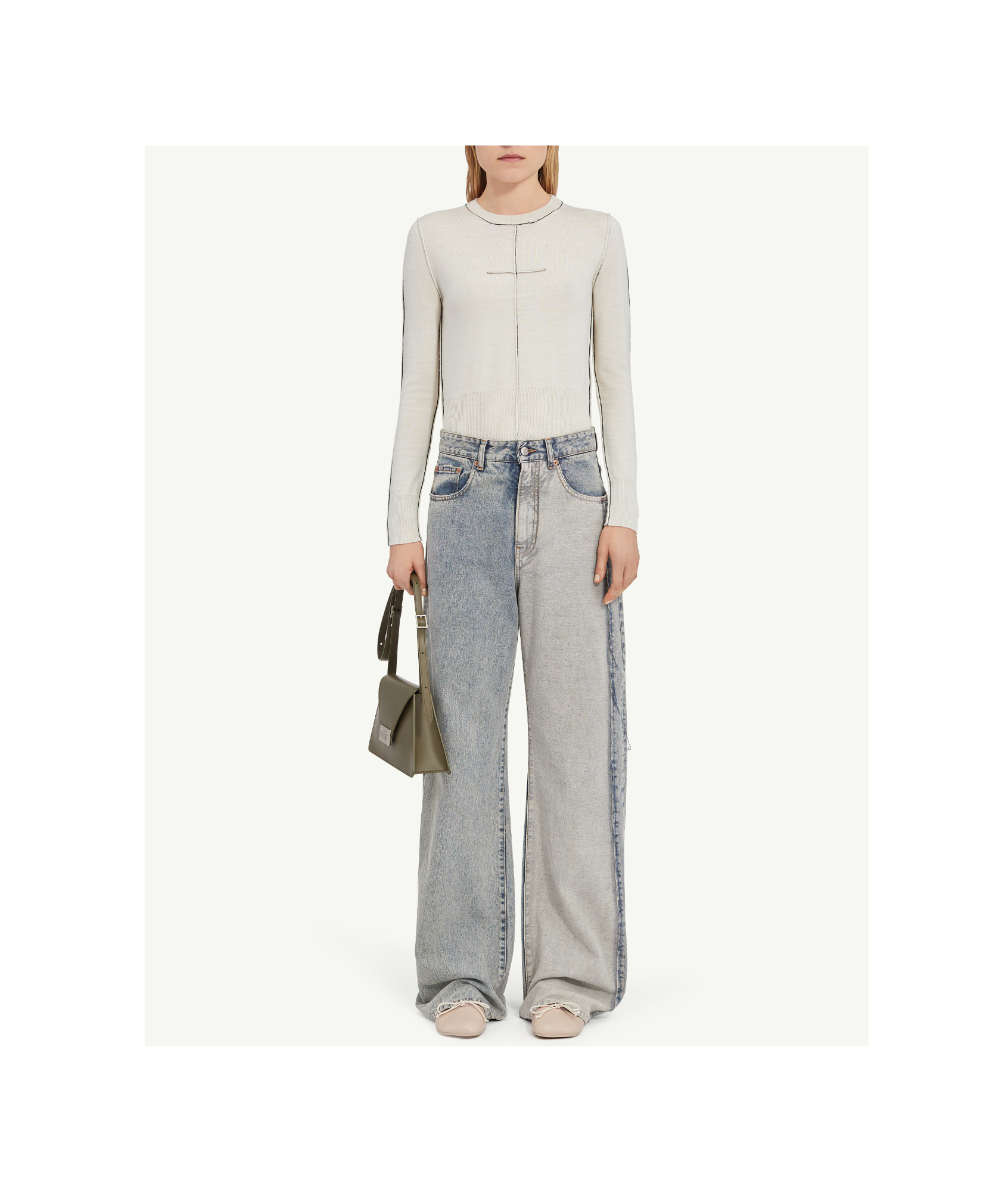 Mm6 Maison Margiela Maison Margiela 5 Pockets Pants In Light Blue In Gray