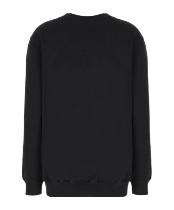 Moschino Long-sleeve Pullover Sweater In Wool And Cashmere Blend In Black