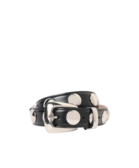 Khaite Benny Belt Whit Silver Stud Bucke