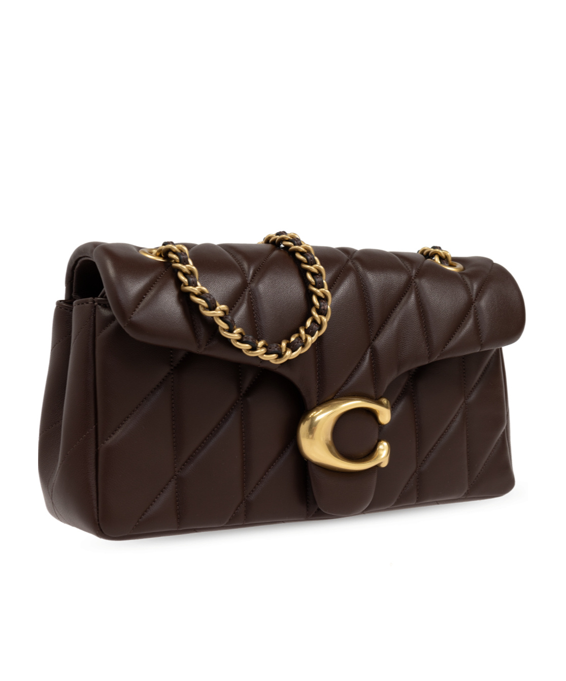 Coach Quilted Tabby Shoulder Bag 26 With Chain Handbags Bordeaux In Brown