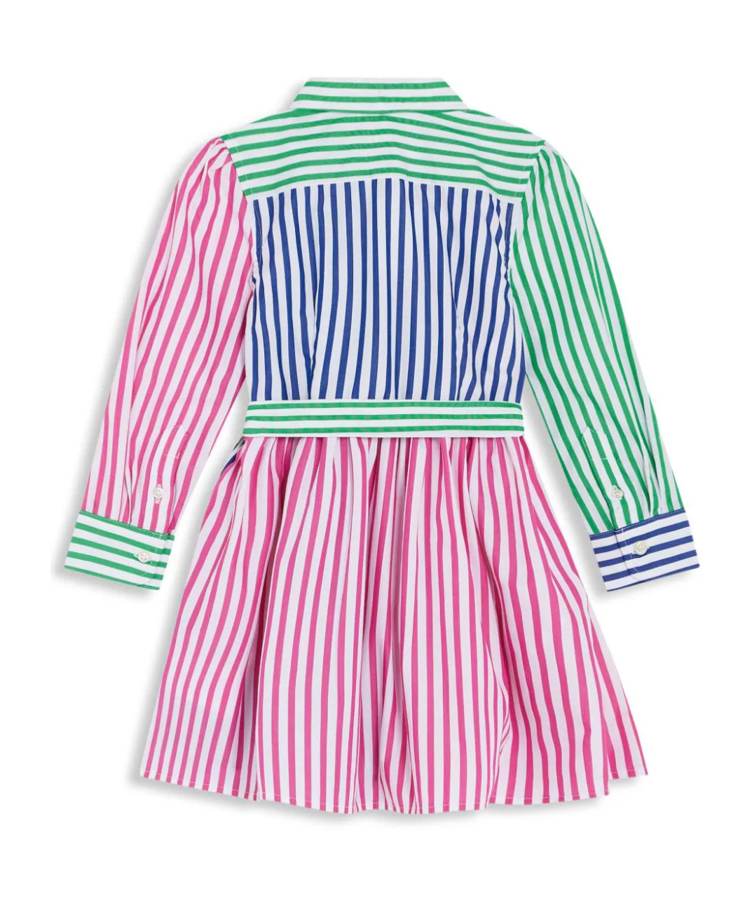 POLO RALPH LAUREN RALPH LAUREN KIDS LONG-SLEEEVD STRIPED SHIRT DRESS