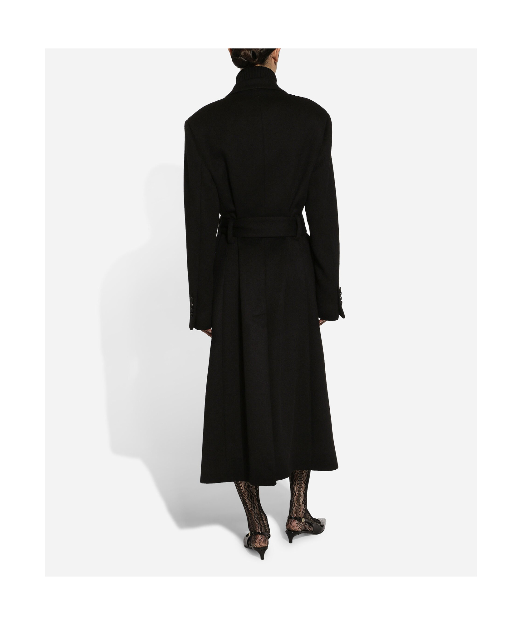 Dolce & Gabbana Wool Gabardine Double-breasted Coat - Women's - Silk/virgin Wool In Black
