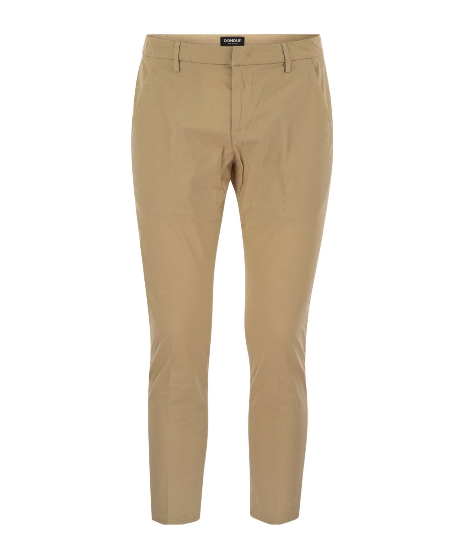 Dondup Alfredo - Slim-fit Cotton Trousers In Brown