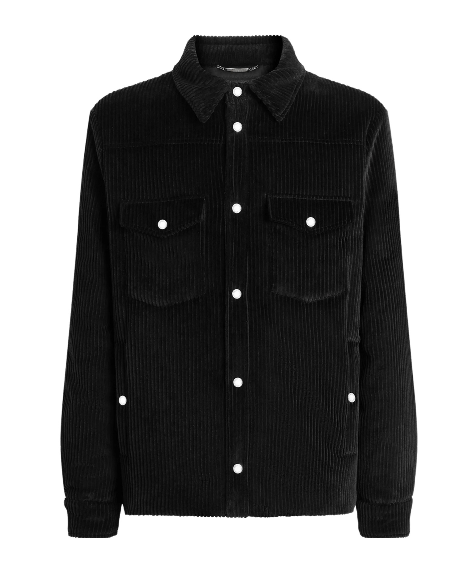 Dolce & Gabbana Padded And Quilted Velvet Shirt Jacket In Black