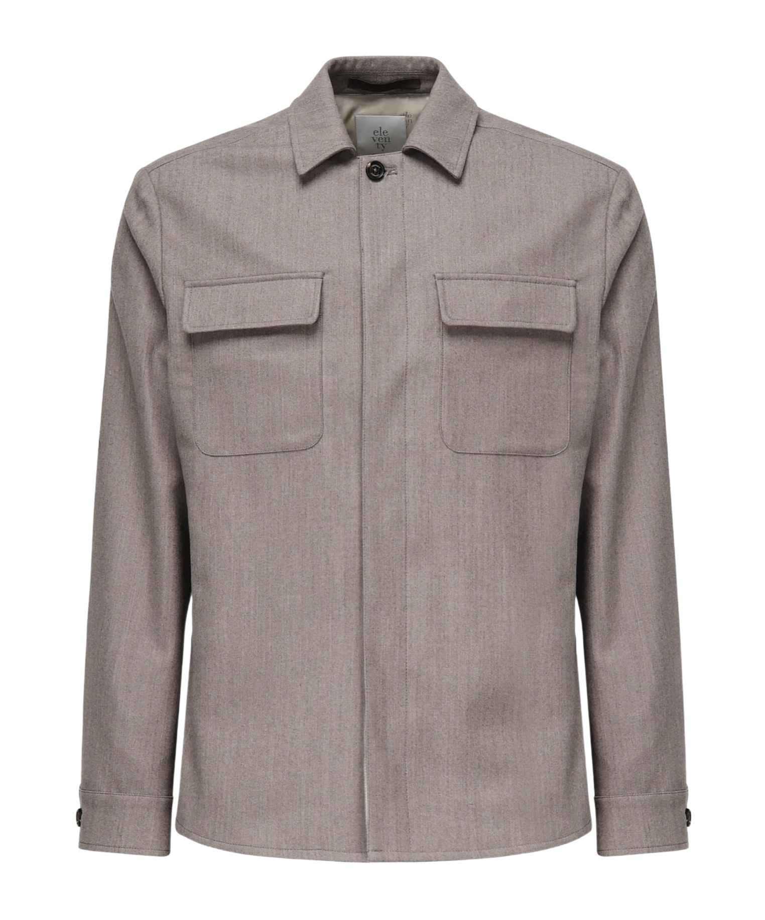 Eleventy Chest Pocket Casual Jacket In Gray