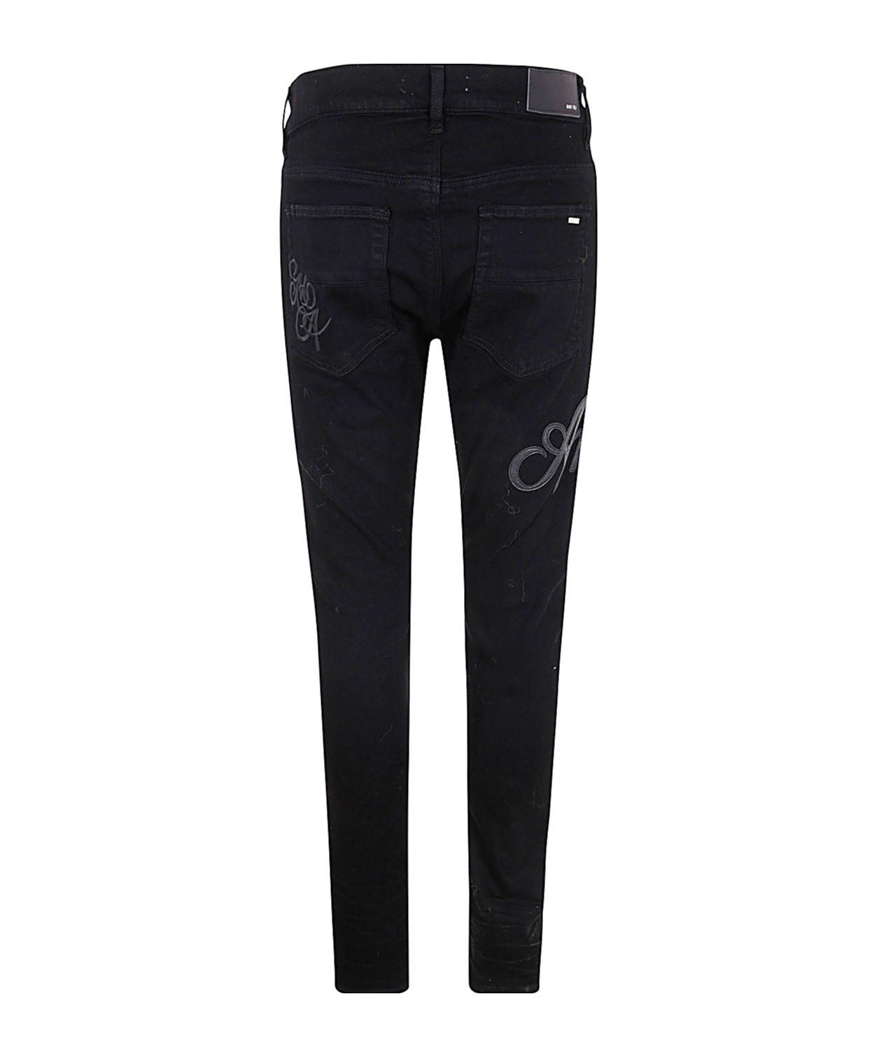 Amiri Logo Skinny Jeans In Black