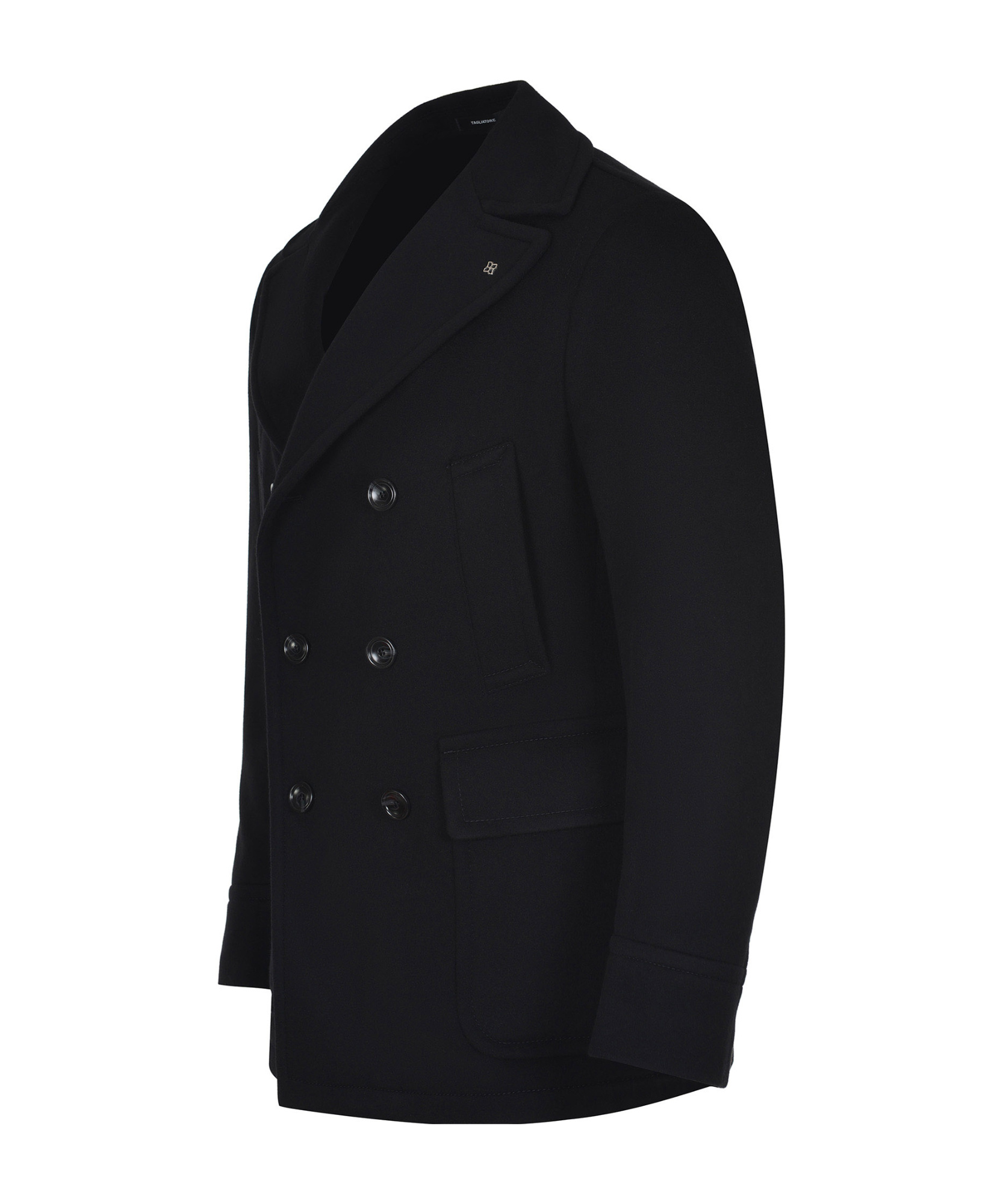 Tagliatore Long-sleeved Coat In Blue