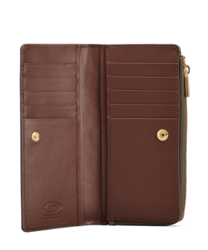 Tod's T Timeless Wallet In Brown