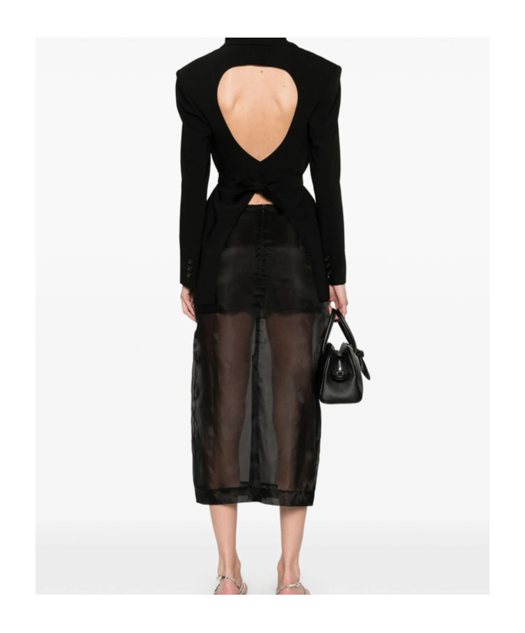 Shop Marella Long-sleeved Suit Jacket In Black