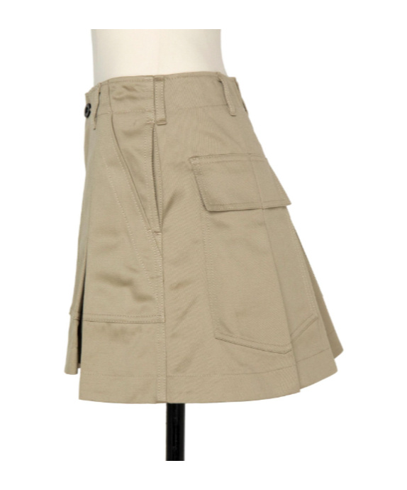 Sacai Cotton Shorts In Nude