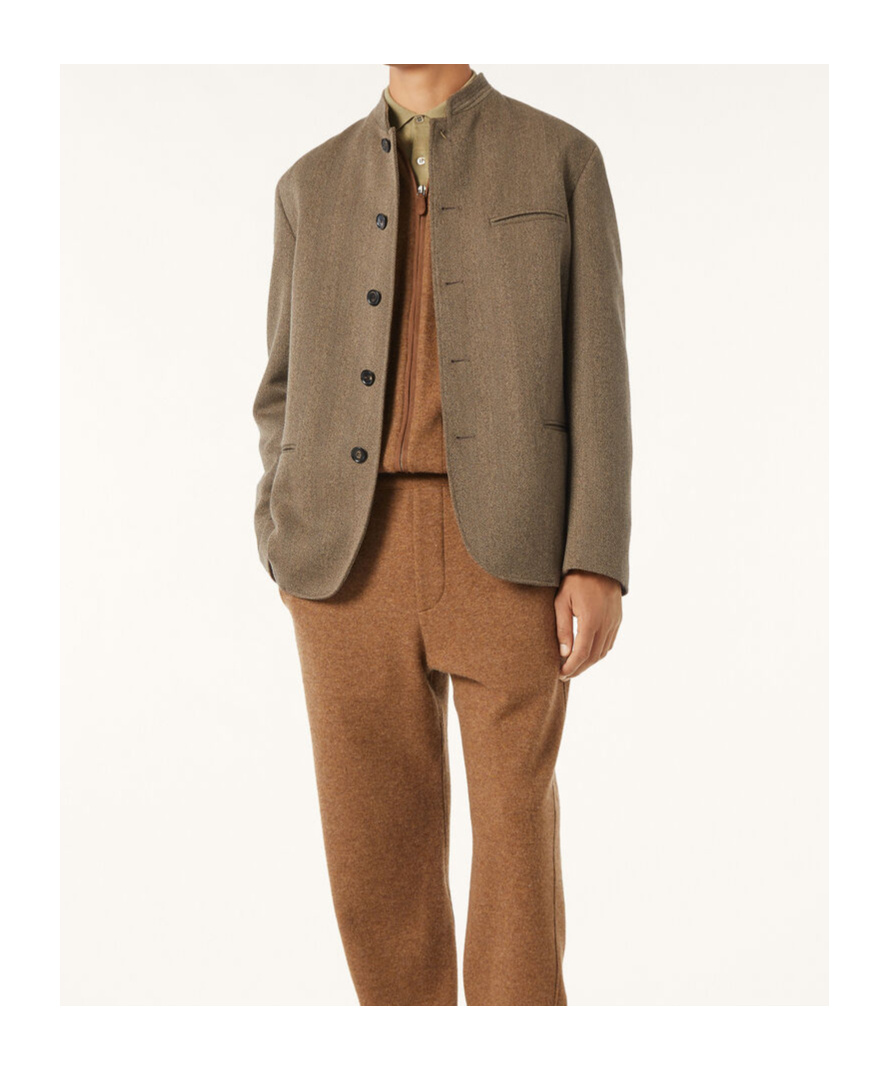 Loro Piana Vienna Long-sleeved Casual Jacket In Brown