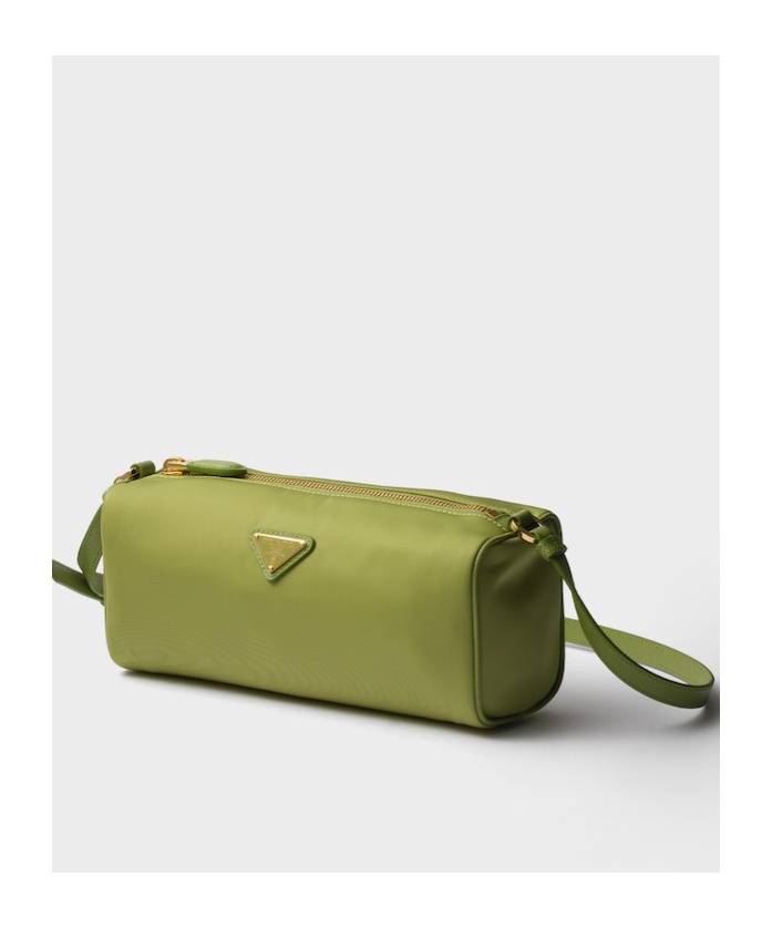 Prada Zipper Shoulder Bag In Green