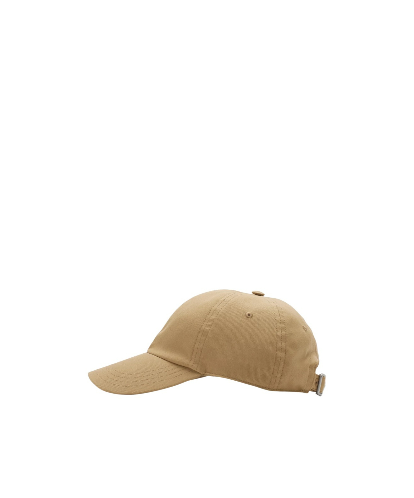 Burberry Beige Ekd Cotton Blend Baseball Cap In Nude