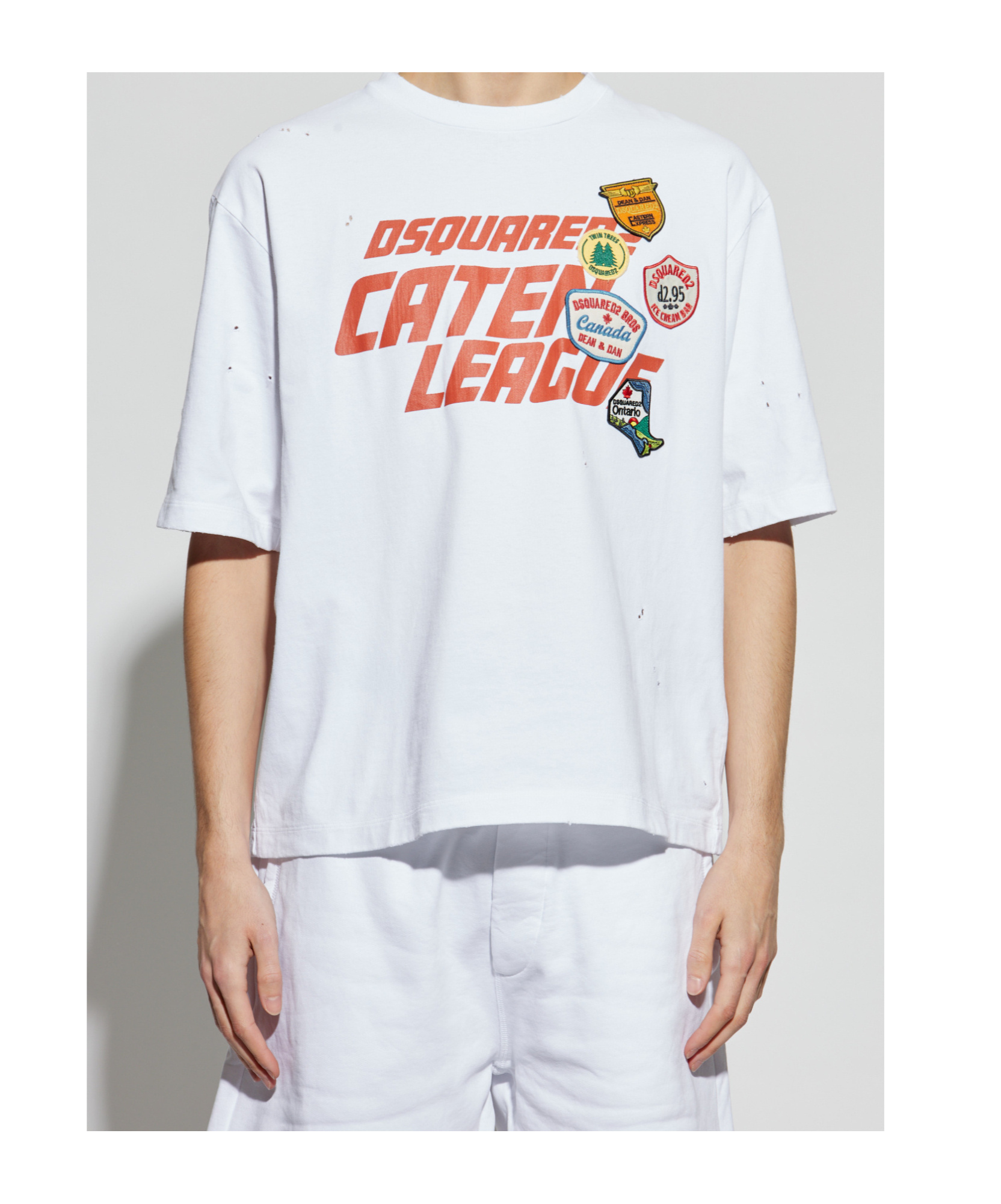 Dsquared2 Patch-detail T-shirt In White