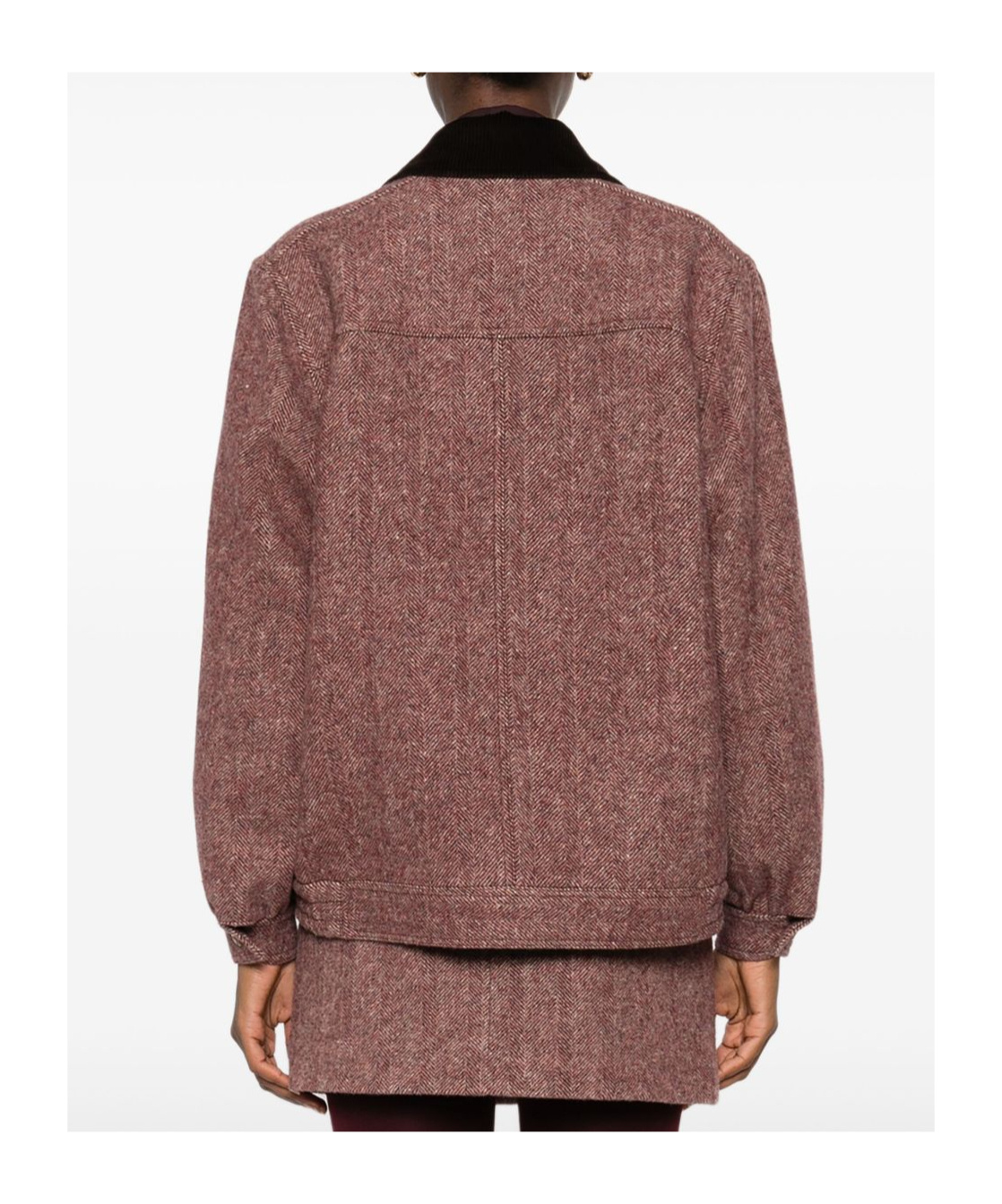 Blazé Milano Cleo Corduroy-collar Bomber Jacket In Animal Print