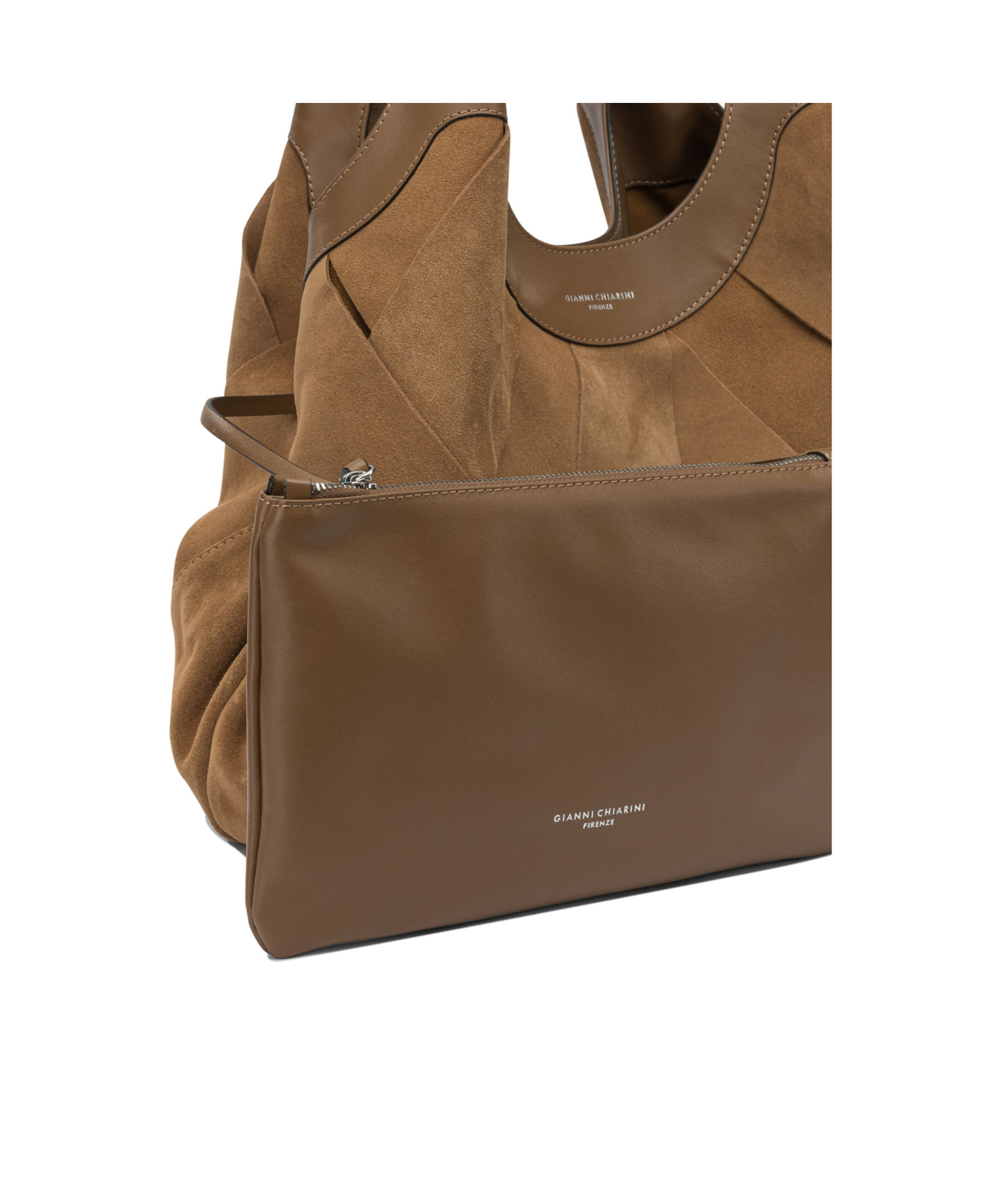 Gianni Chiarini Woven Shoulder Bag In Brown