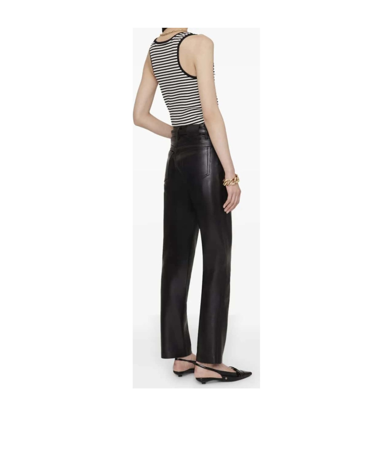 Anine Bing Alessia Tank Top In Black Cotton In Black