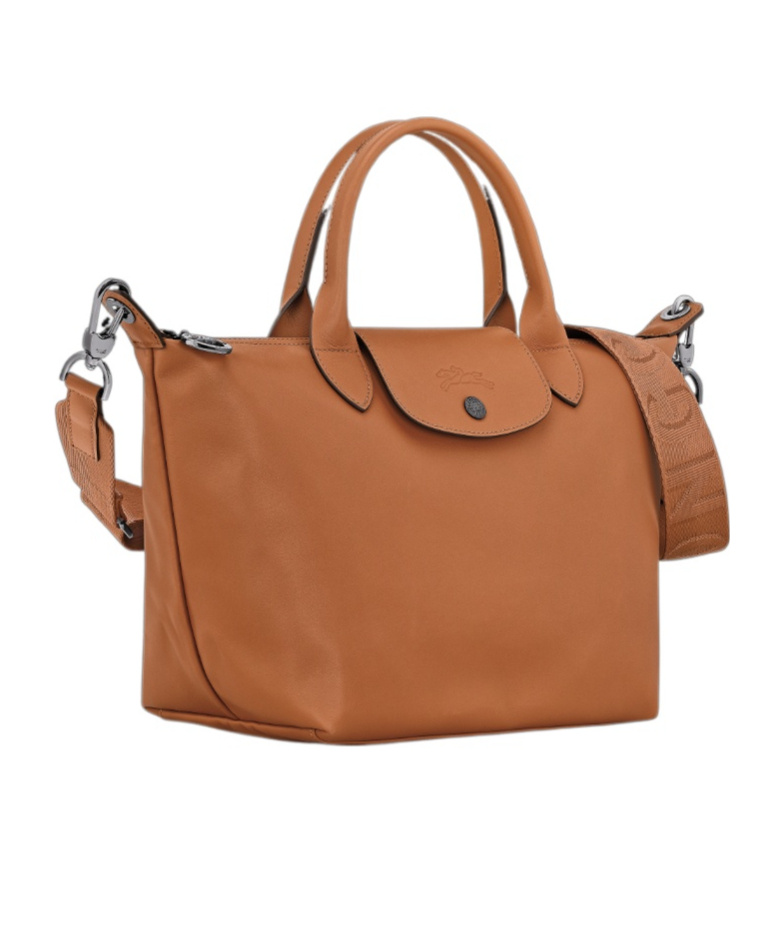 Longchamp Extra Small Le Pliage Xtra Leather Top Handle Bag In Brown