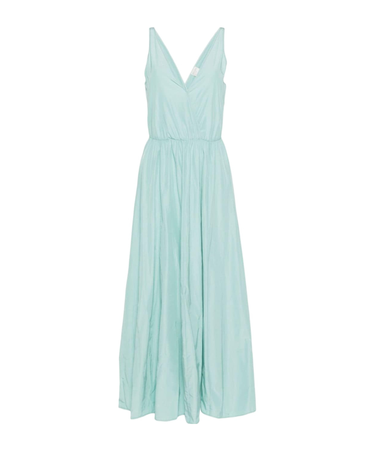 Shop Forte Forte V-neck Taffeta Dress In Blue