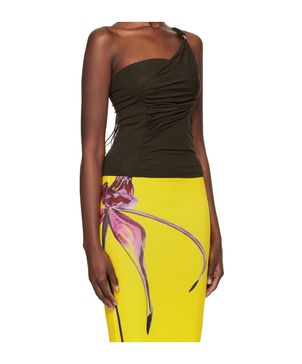 Gimaguas Orange Julia Tank Top In Brown