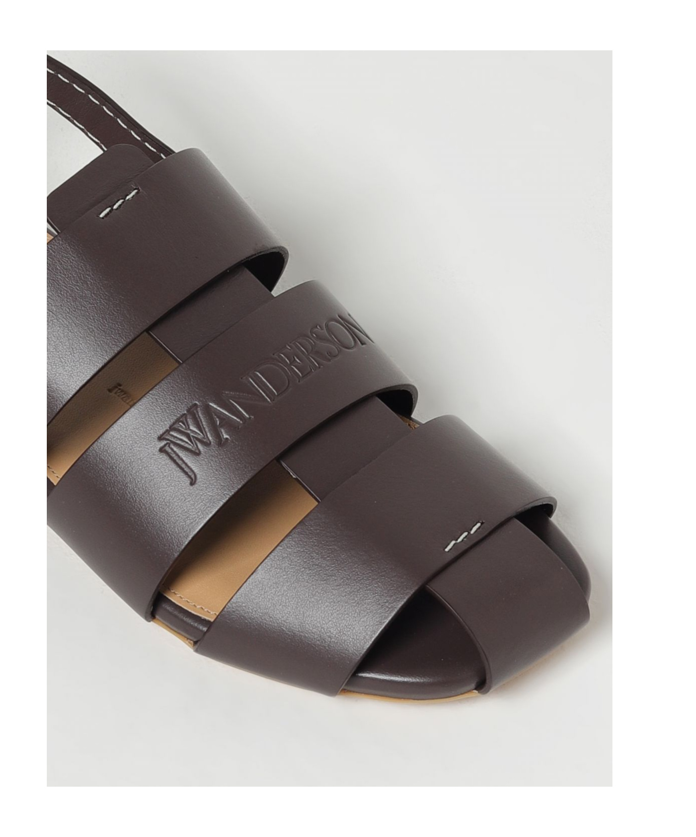 Jw Anderson Embossed Leather Slingback Sandals In Black